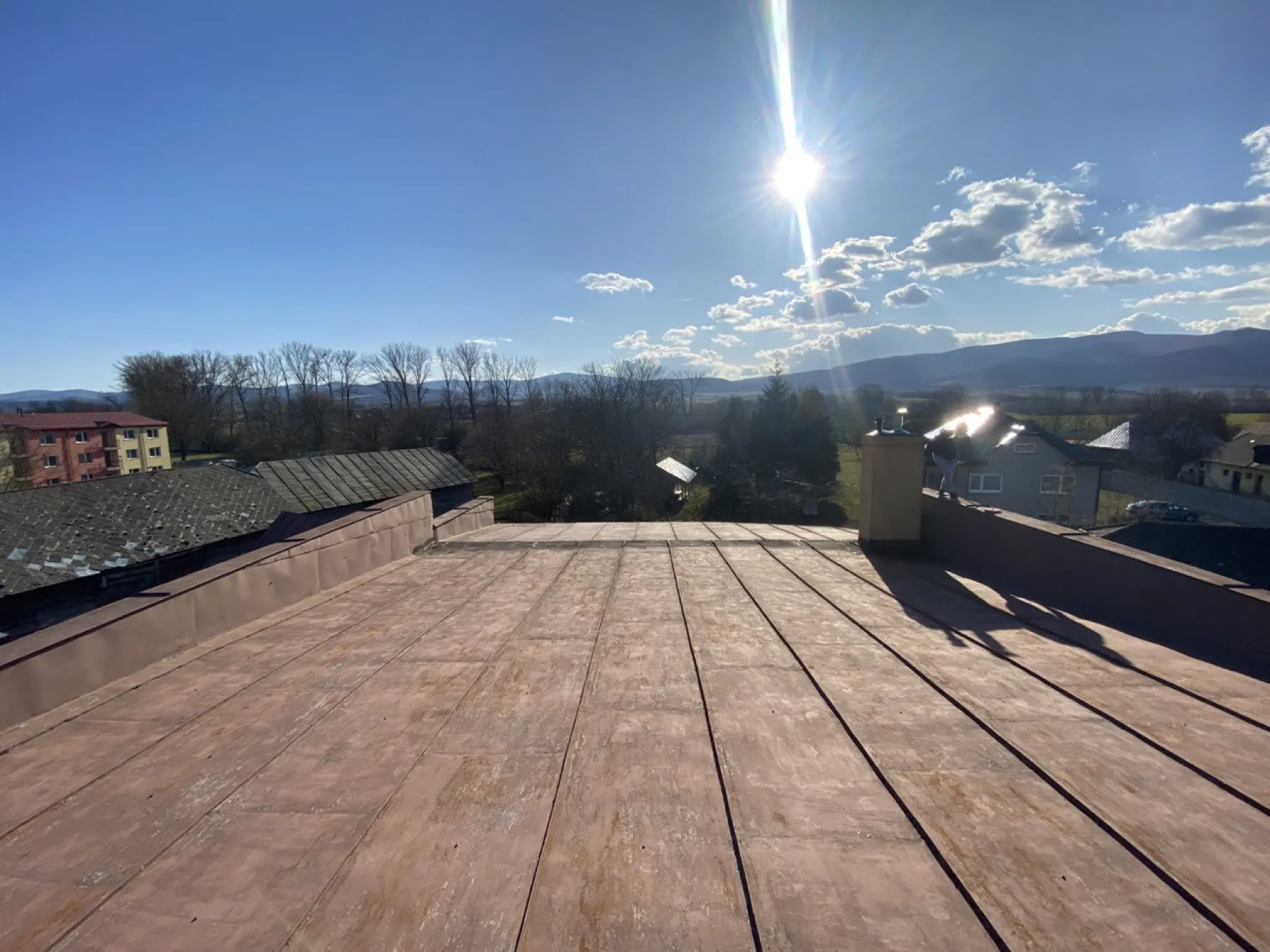 Jastrabie nad Topľou, House – Flat roof waterproofing repair — Before renovation